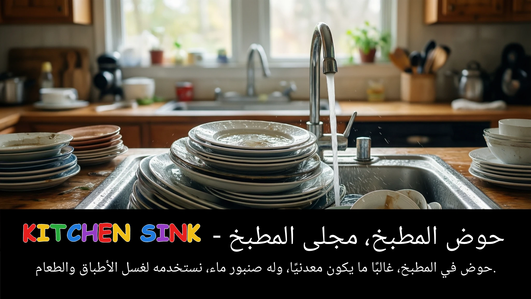 Arabic Illustration for kitchen sink